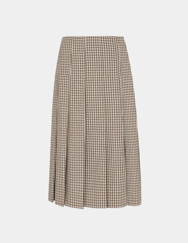 Elin Check Skirt (Brown)