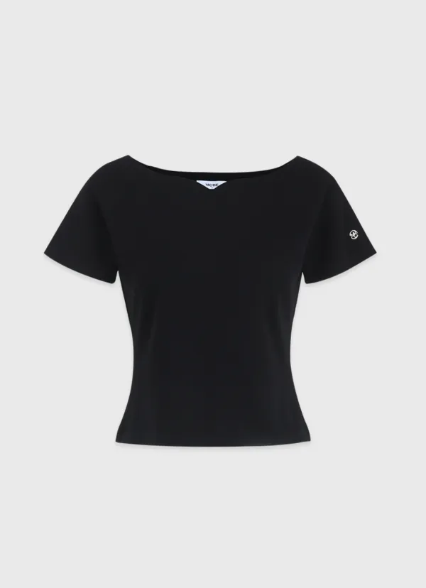  [44-120]  Dia Heart-Boat neck Tee  디아 하트-보트넥 티 (여름-데일리룩-출근룩-마실룩-이지웨어-기본템-다이마루-하트넥-보트넥-빅사이즈-자체제작) 
