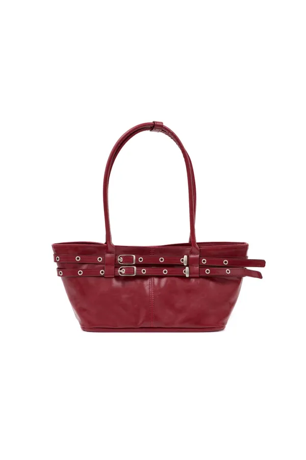 [3차 재입고] 미니 벨티드 보트 백 mini belted boat bag (chilli red)