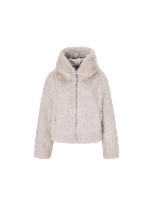 [장원영 착용]Hoodie fur jumper (Gray)