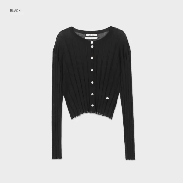 (Z-CD-2201)ESSENTIAL HENNE CROP CARDIGAN