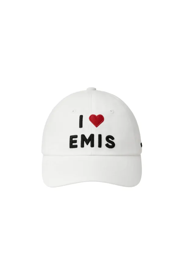 I LOVE EMIS BALL CAP (SEL)-WHITE