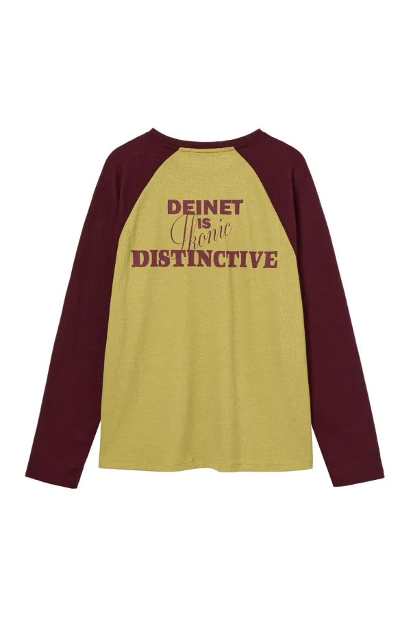 WAFFLE RAGLAN LONG SLEEVE IN GREEN