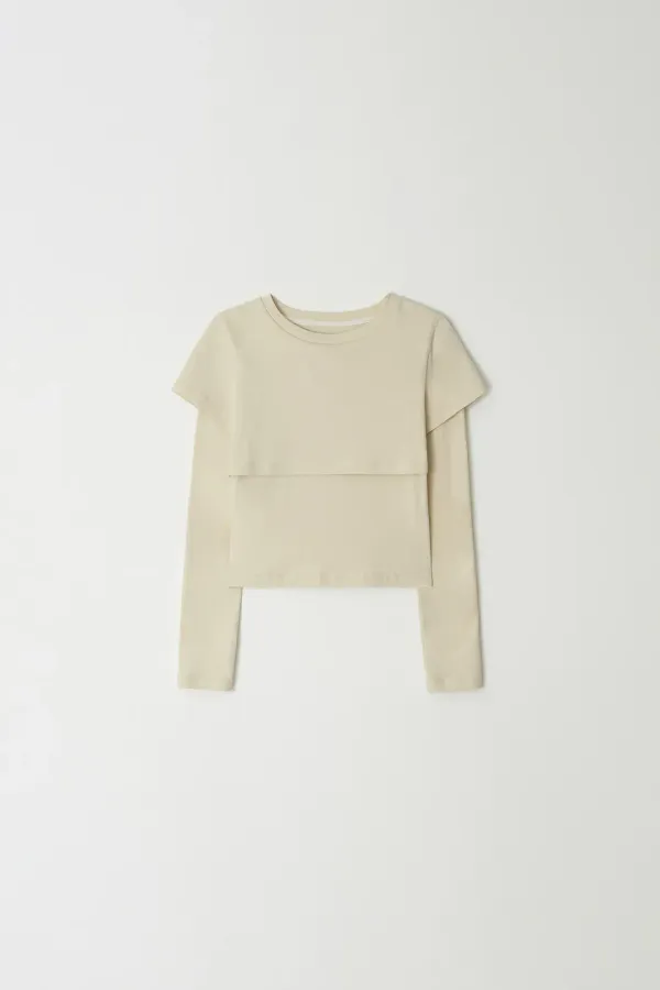 Layered T-shirt (yellow)