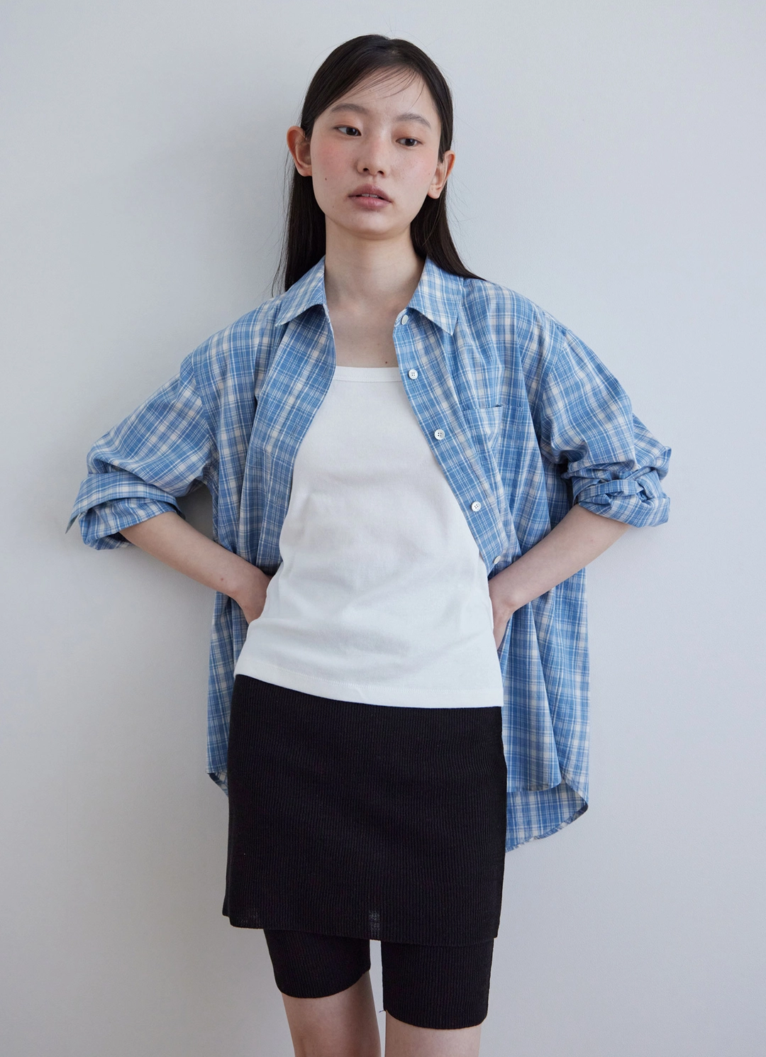 스텝어라운드 Knit Skirt Leggings_BLACK 상품 이미지 2