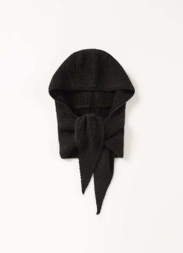 Angora Hood Balaclava(Black)