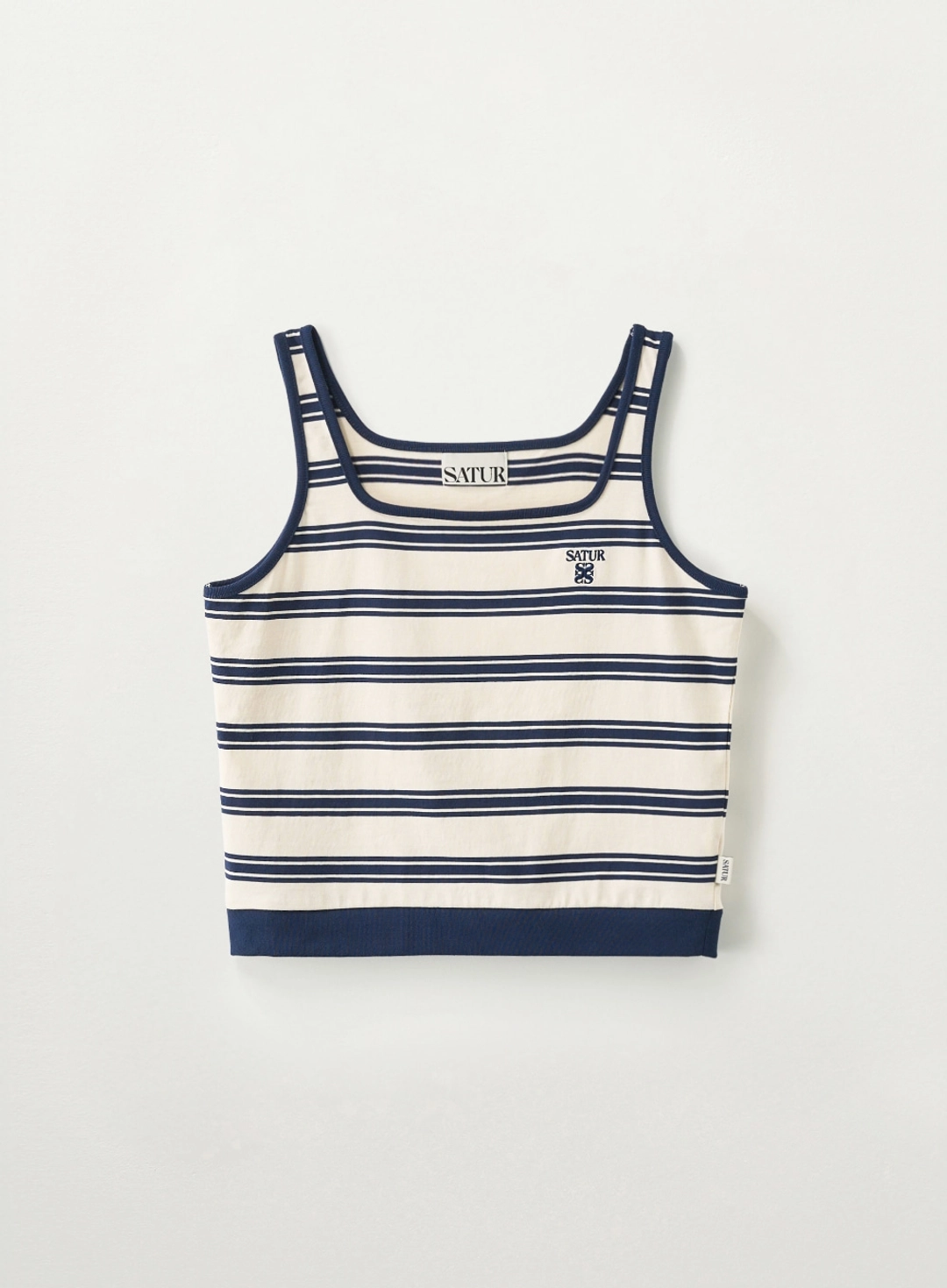 세터 (W) Square Neck Stripe Sleeveless - Navy 상품 이미지 1