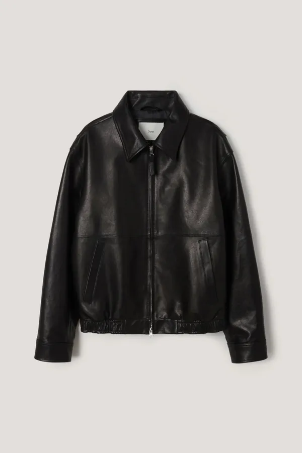 UNISEX DRIZZLER LEATHER JACKET BLACK_UDJU6A105BK