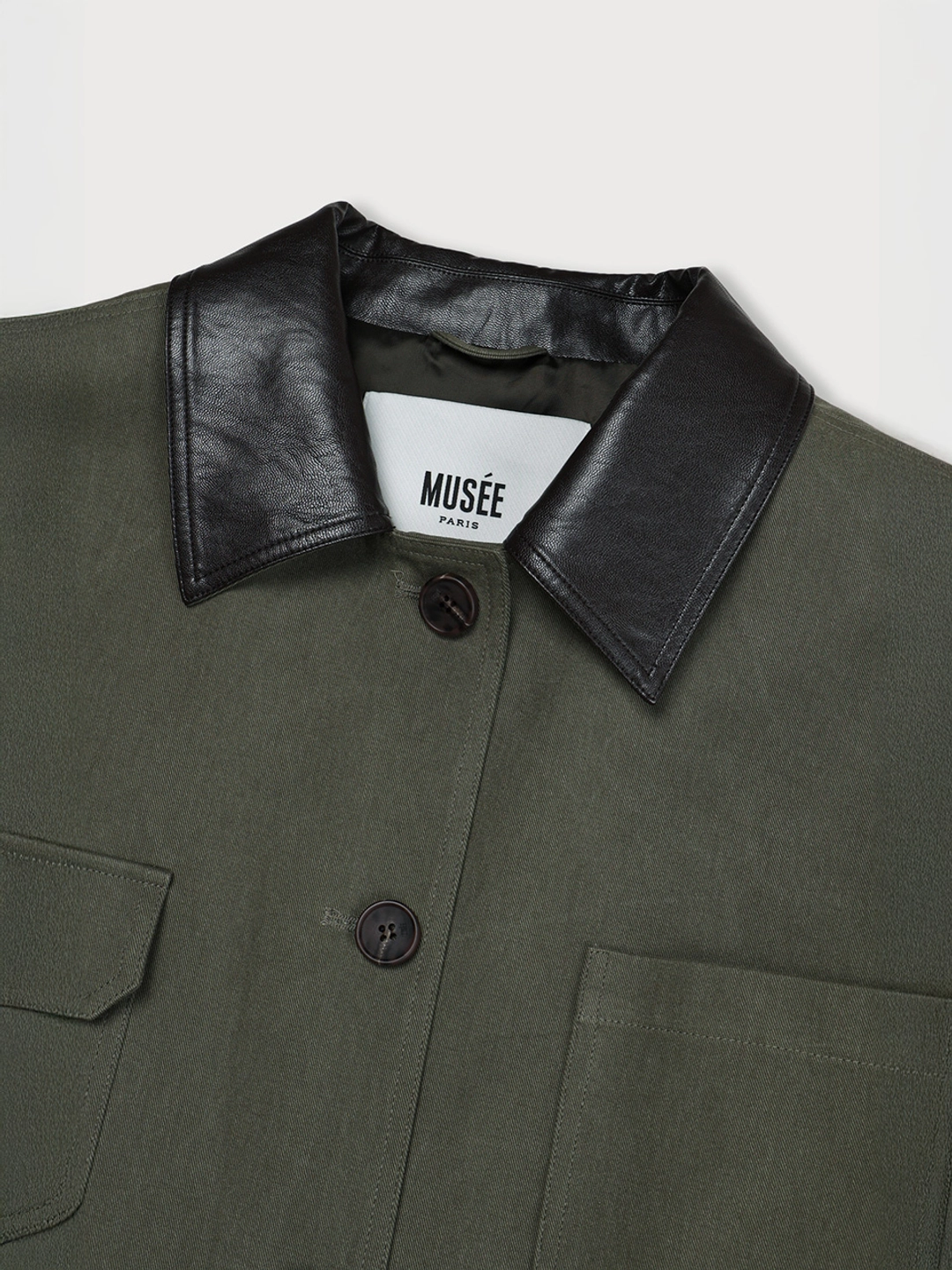 뮤제 FALLET Oversize Work Jacket_Khaki 상품 이미지 3