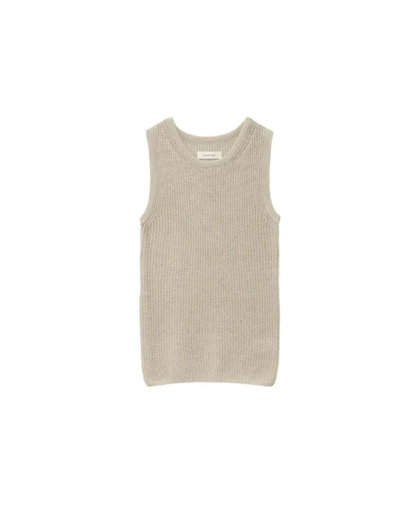 W Slip Sleeveless Knit, Beige