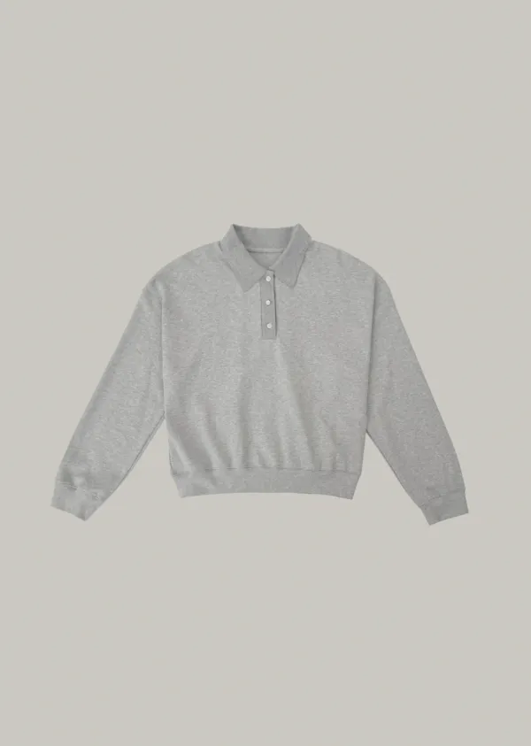 base pique long sleeve (melange)