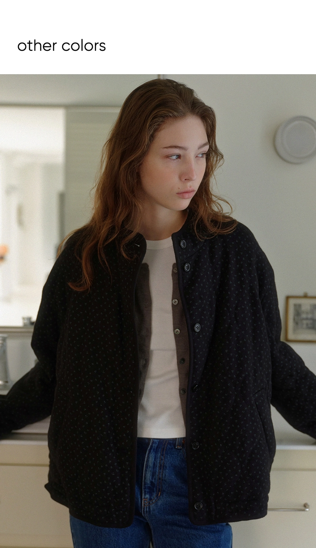 블랭크공삼 cotton quilted jacket (ivory) 상품 이미지 3