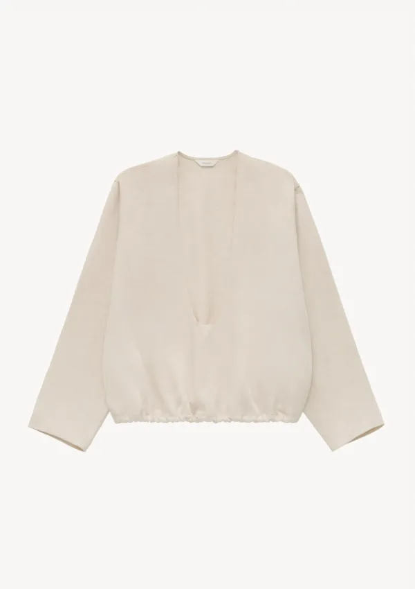 Fluid Layered Top in Ivory