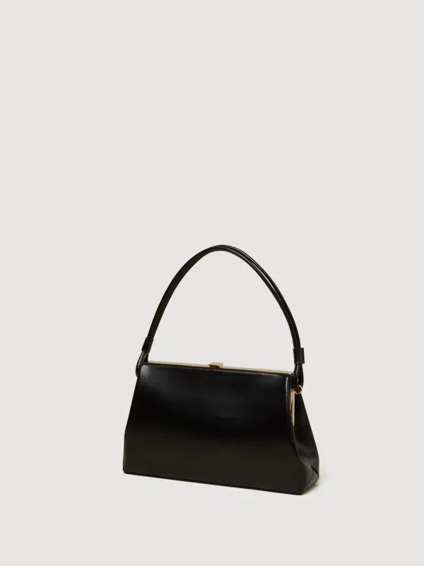 Sage Frame Bag Black Calf_Gold Frame