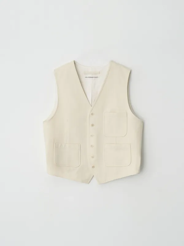 Margaret chino vest_ecru