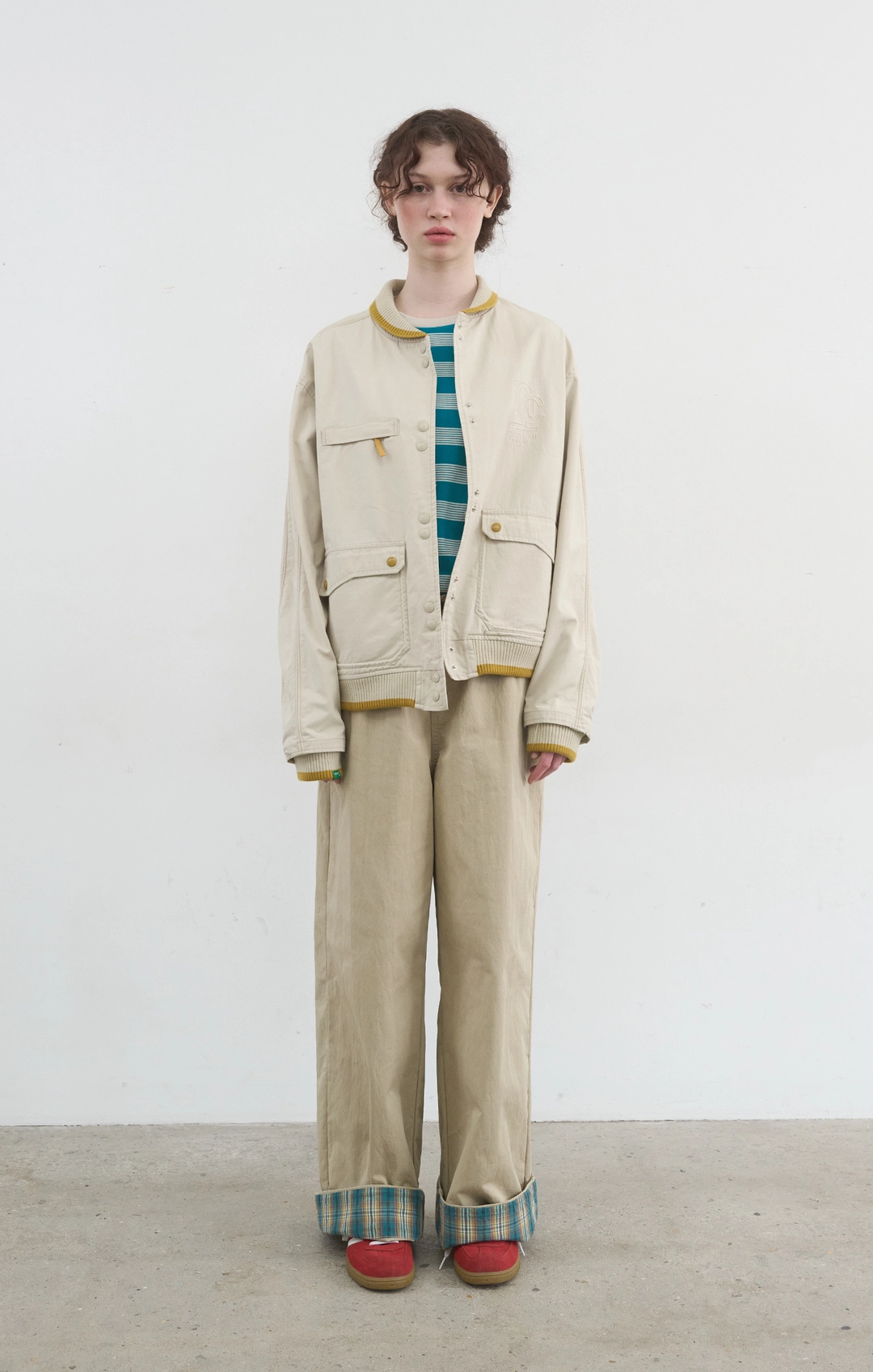 노컨텐츠 427. Varsity Jumper_Ivory 상품 이미지 2