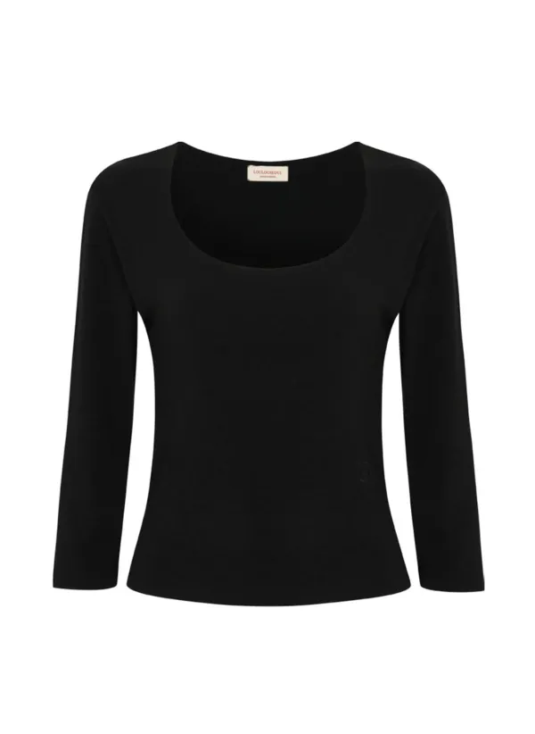 Basic 3/4 Sleeve T-Shirt (Black)