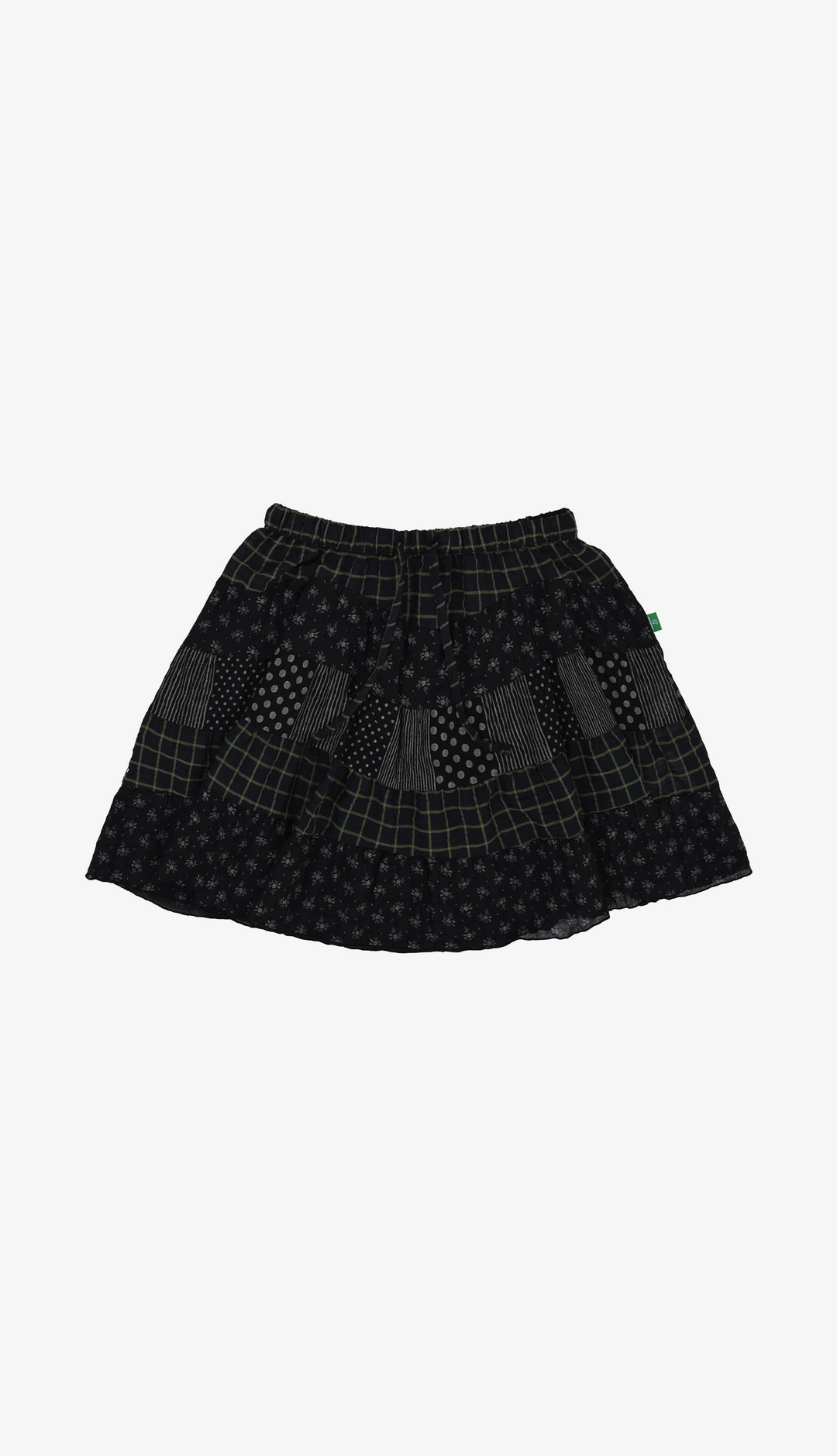 노컨텐츠 243. Mixed Pattern Mini Skirt _ Black 상품 이미지 3