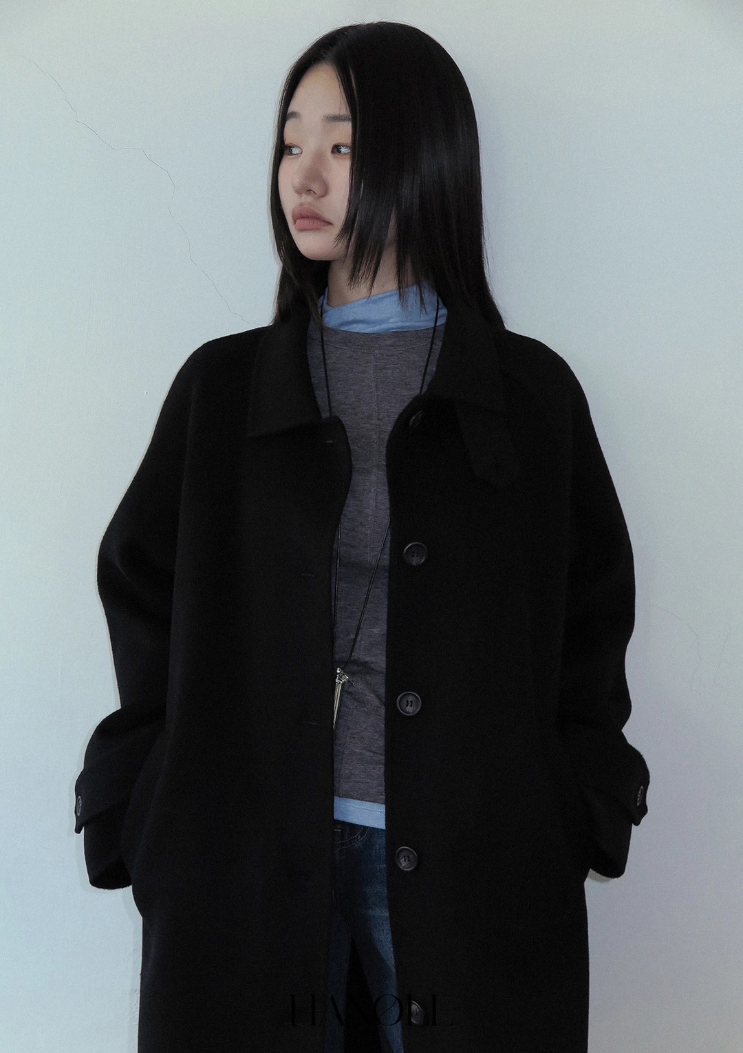 한올 [Handmade] Libero Coat (Black) 상품 이미지 2