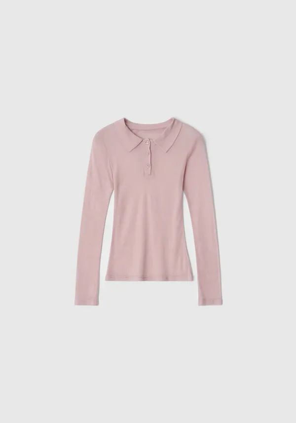 [1차 리오더] Seethrough polo tee (Pink)
