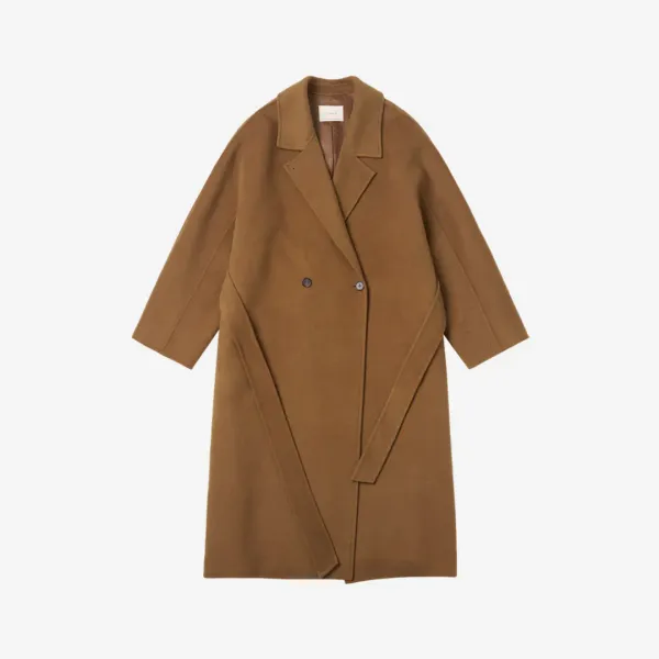 SIOT4129 캐시미어 블렌드 핸드메이드 코트_Camel brown