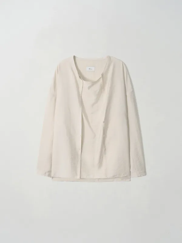 2way drape shirt (oatmeal)