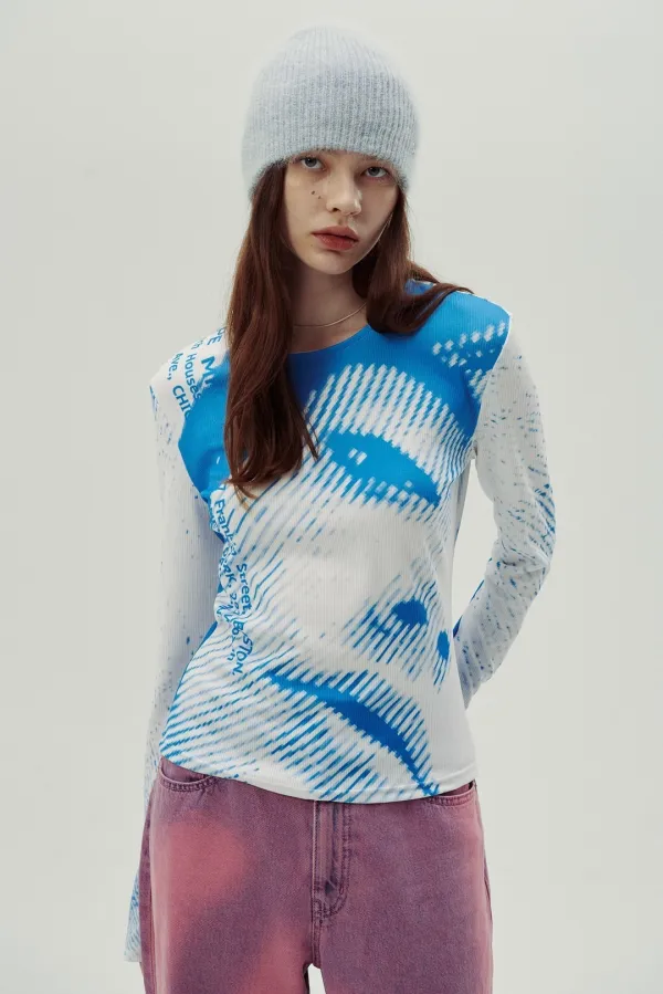 Half Face Long Sleeve (Sky Blue)