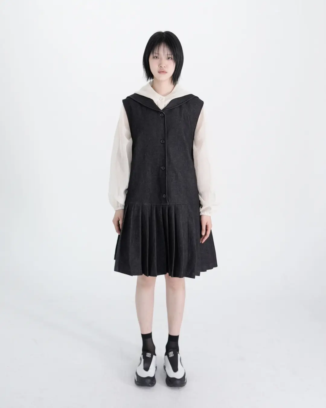 유노이아 sleeveless denim sailor dress 상품 이미지 2