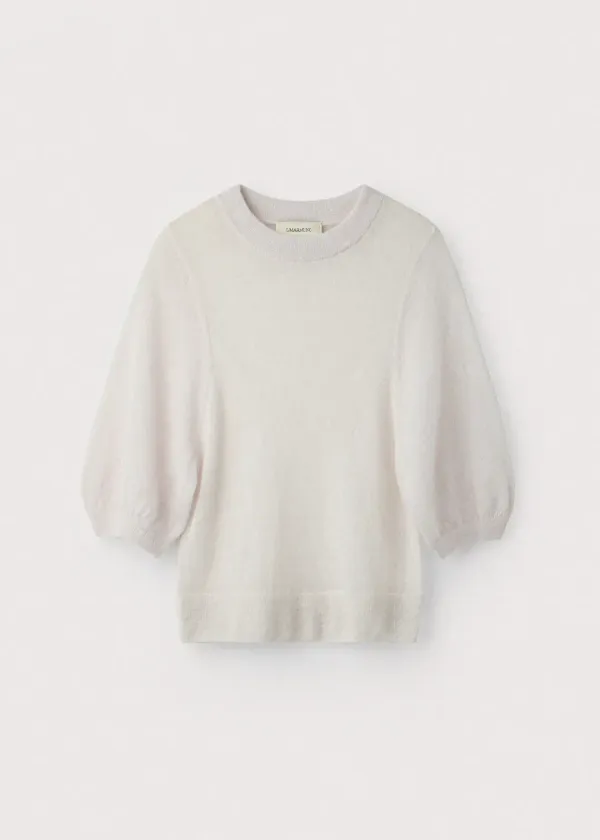 Italian mohair sheer pullover_Lilac