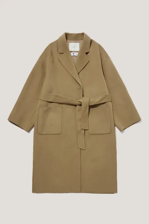 HANDMADE CASHMERE ROBE COAT CAMEL
