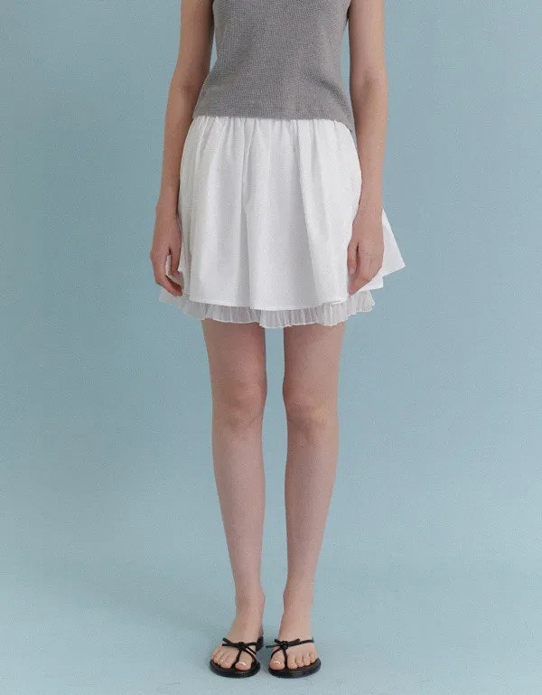 Lovely Mini Skirt (White)