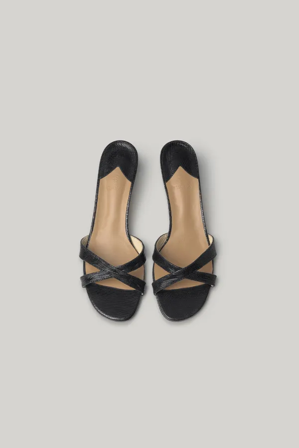 Gable Strap Mules (Black)