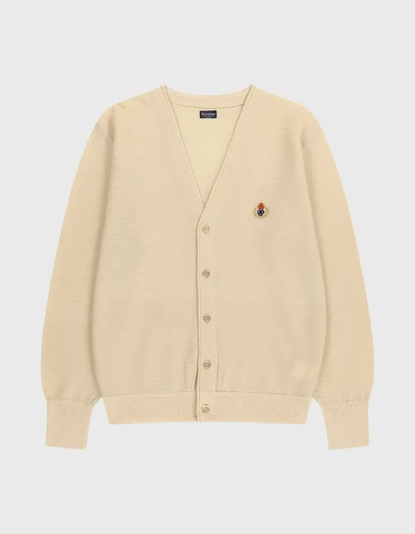 CREST MERINO WOOL CARDIGAN (W) / Butter