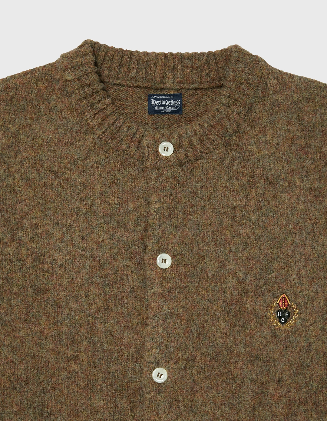 헤리티지플로스 CREST SHAGGY DOG ROUND CARDIGAN / M.Brown 상품 이미지 2