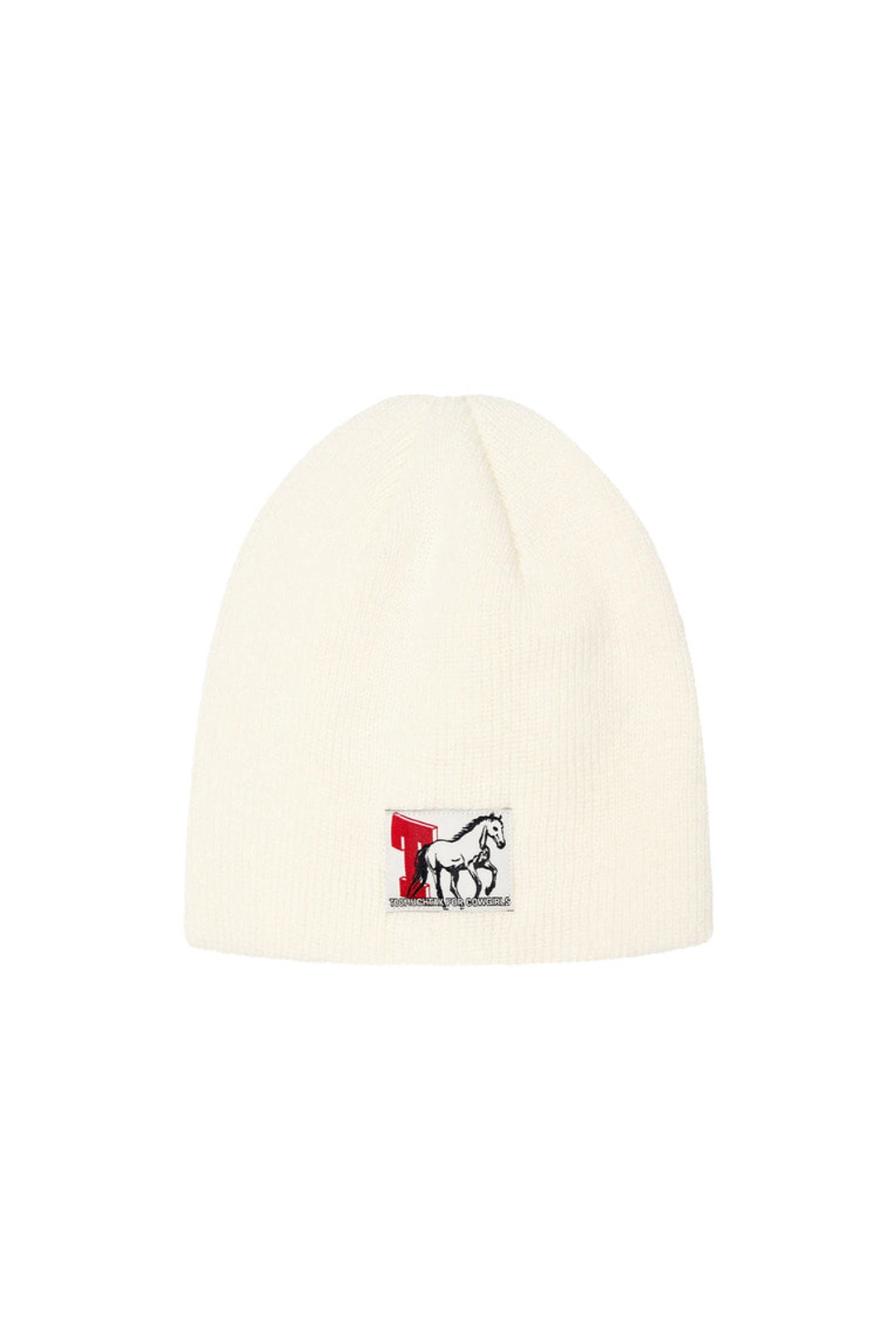 투머치택스 COWGIRL LABEL BEANIE (IVORY) 상품 이미지 1