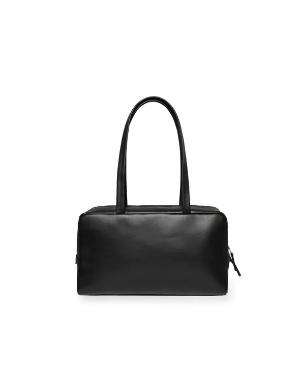 Leather Square Bag, Black