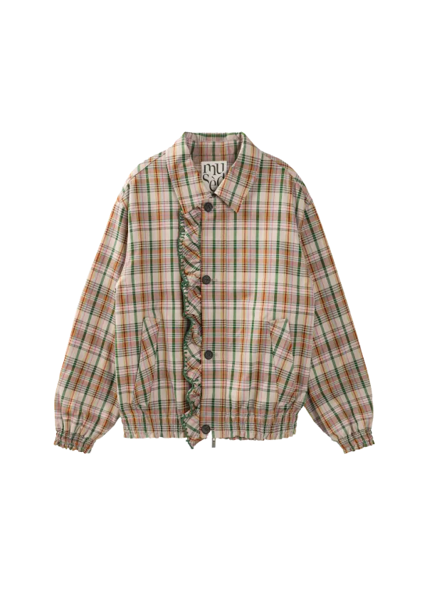 Mused Lucky Frill Blouson - Multi Check