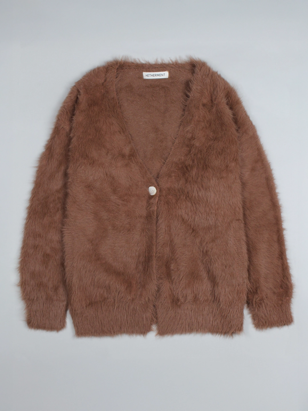 헤더먼트 teddy pocket cardigan (effort brown) 상품 이미지 1
