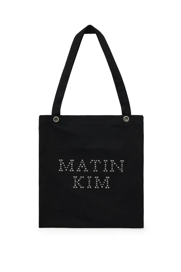 MATIN LOGO STUD ECOBAG IN BLACK