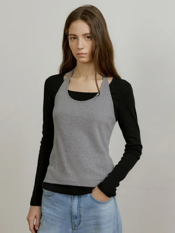 POINTELLE HALTER TOP_4COLOR