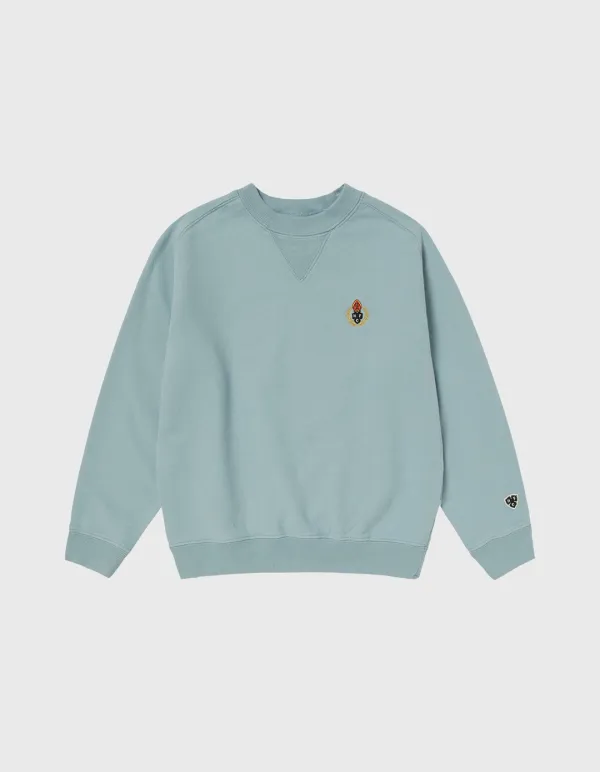 CHILDREN WASHED 221 CREWNECK / Sky blue