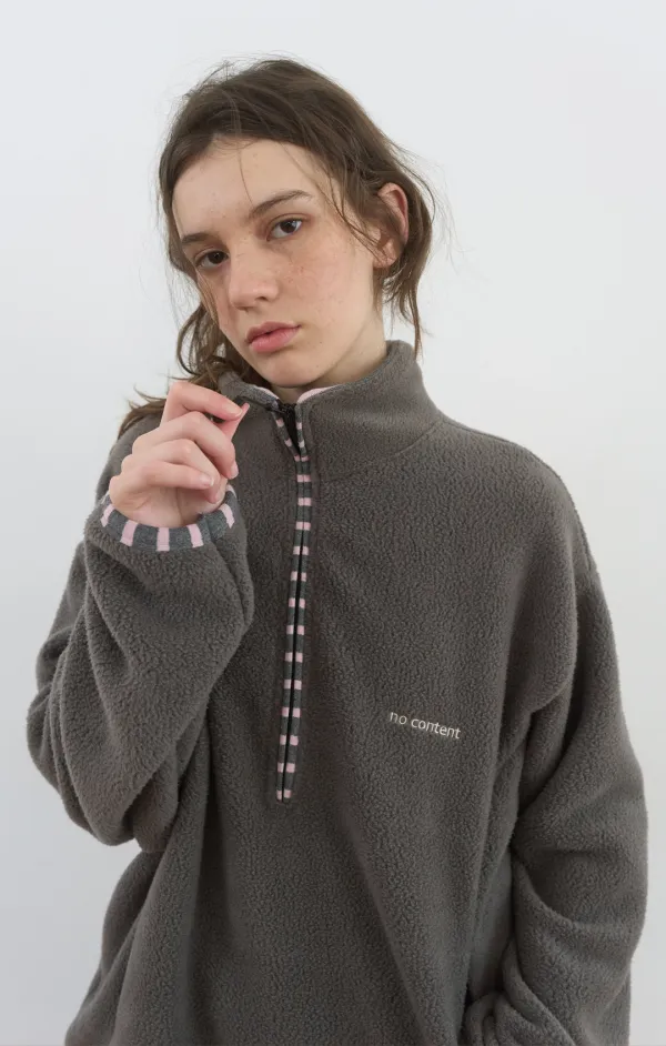 440. Half-Zip Fleece Pullover_Warm charcoal