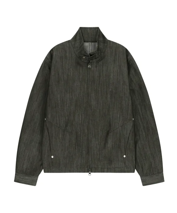 Metal Denim Bomber Jacket / Khaki