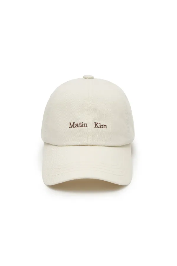 MATIN MINI CLASSIC LOGO BALL CAP IN CREAM