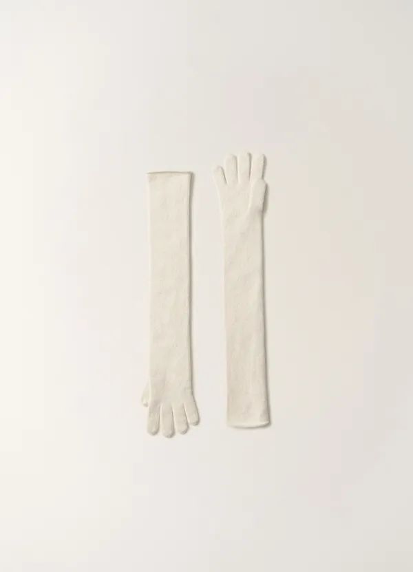 Bisou baby alpaca gloves (Clean white)
