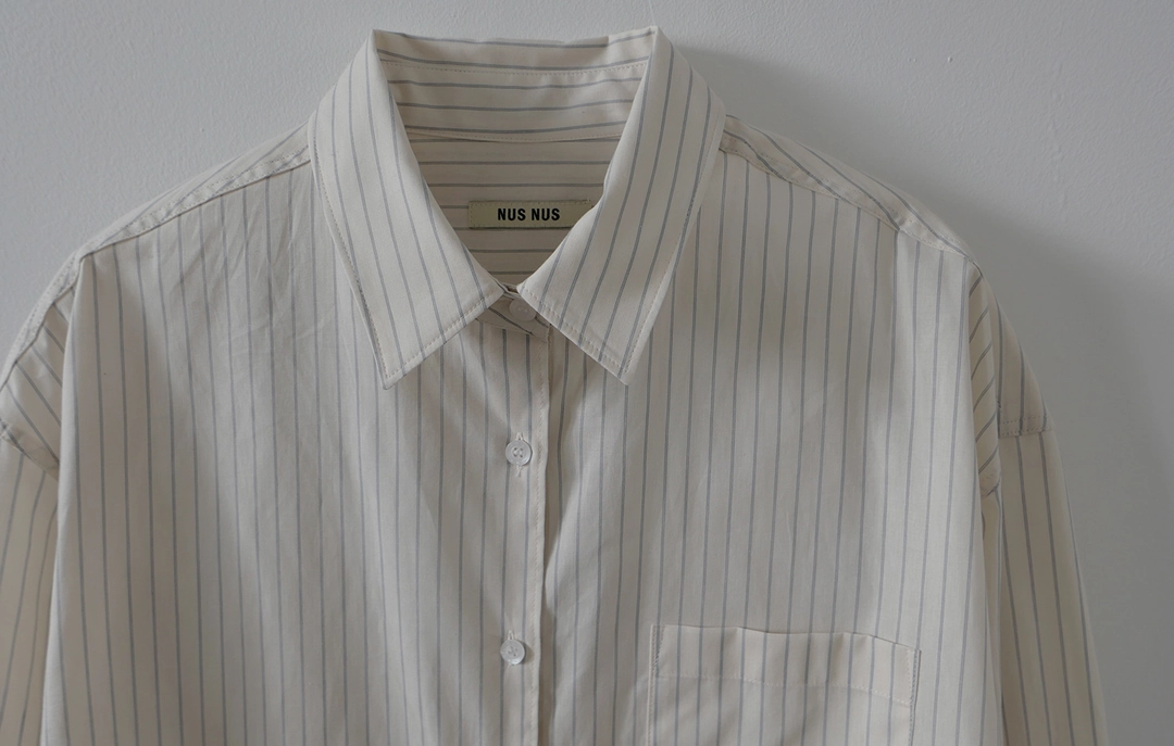누스누스 Cream Pinstripe Shirt 상품 이미지 2