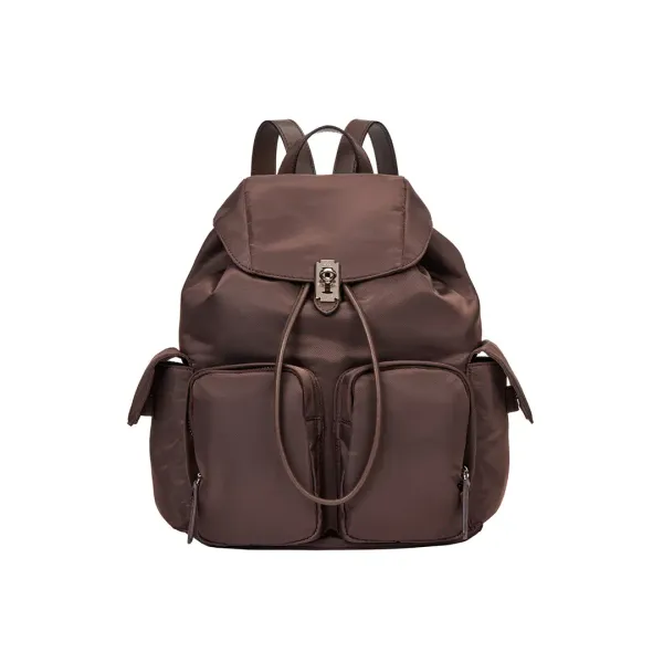 [아울렛] Hey Double Pocket Backpack M (헤이 더블 포켓 백팩 미듐) Choco Brown