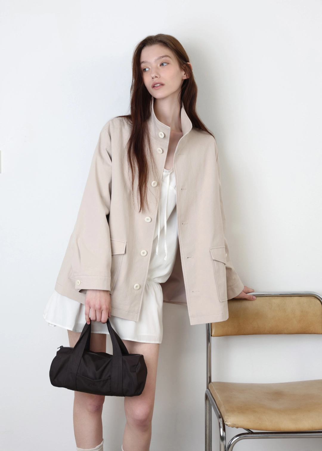 르베인 [2ND] Weather Work Jacket(Pink Beige) 상품 이미지 1