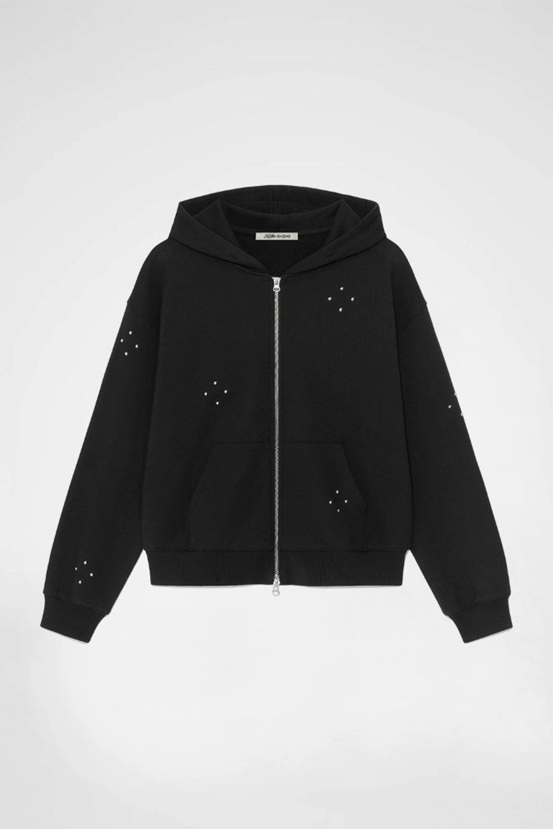 기호 DEW STUDDED ZIP-UP HOODIE / BLACK 상품 이미지 1