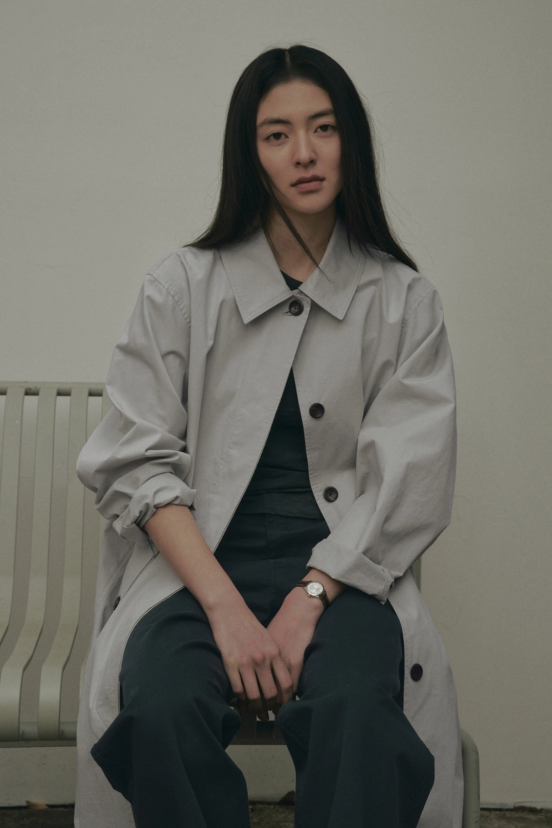 세이지먼트 YVONNE WASHED TRENCH COAT_LIGHT GRAY 상품 이미지 2